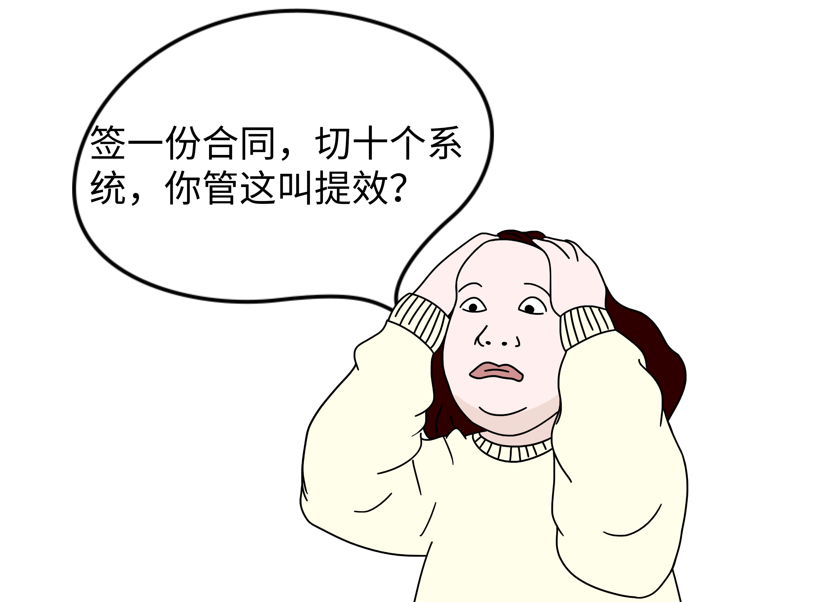 《签一份合同，切十个系统》