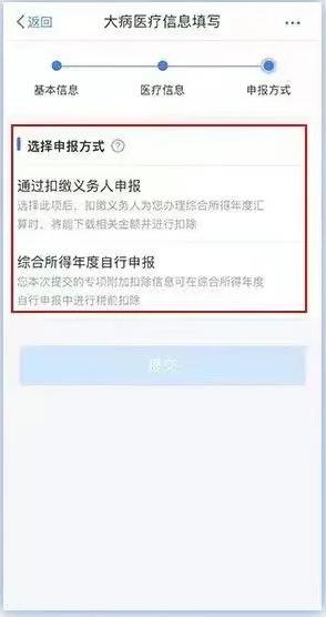 个税中大病医疗怎么申报