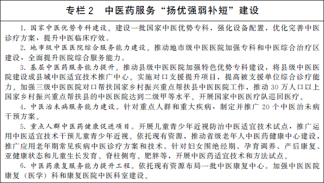 十四五中医药发展规划