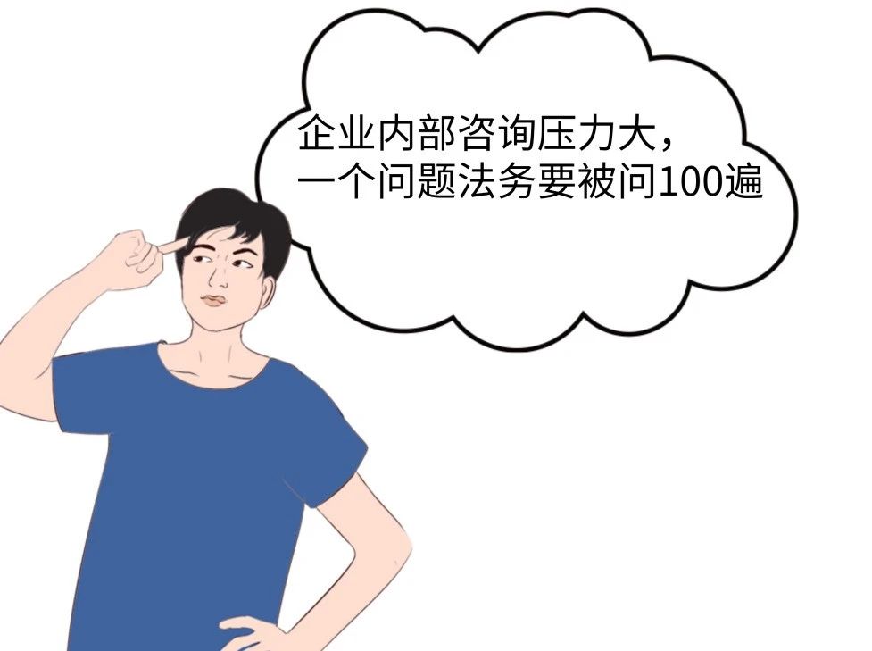 《企业内部咨询压力大，一个问题法务要被问100遍》