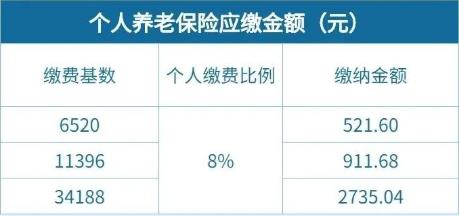 上海企业养老保险缴费标准（单位应缴纳的养老保险费金额）